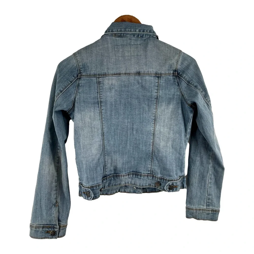 Tractr Blue Denim Jean Jacket Girls Size Extra-Large Women's Size XS EUC - Picture 6 of 6